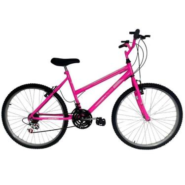 Imagem de Bicicleta Passeio 18 Marchas Aro 26 Feminina Rosa Neon-Unissex