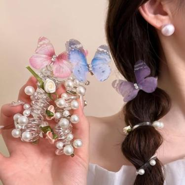 Imagem de Pacote com 3 laços de cabelo espirais resistentes, prendedores de bobina de telefone para cabelos grossos e encaracolados, suportes de rabo de cavalo duráveis sem encaixe para mulheres