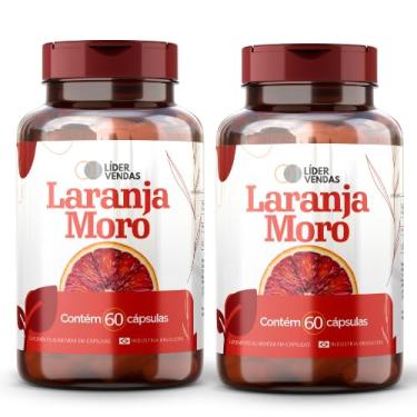 Imagem de Laranja Moro 500mg - Extrato de Citrus Sinensis com 60 Cápsulas - Auxilia no Metabolismo de Gorduras e Ação Antioxidante - Alta Concentração de Antocianinas - Natural e Puro - Vegano - 2 potes