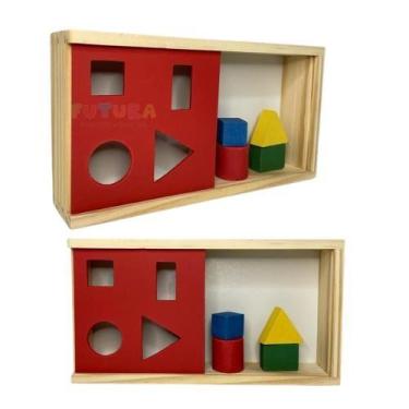 Imagem de Passa Figuras Brinquedo Educativo Pedagógico Formas Geométricas - Futu