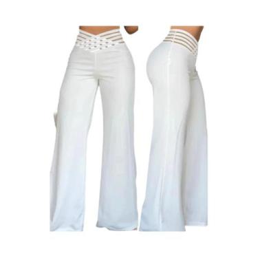 Imagem de Calças Flare De Cintura Alta Para Mulheres Elegantes Para Escritório C