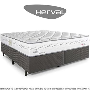 Imagem de Cama Box Queen Herval Luiggi, 65x158x198 cm, Molas Maxspring