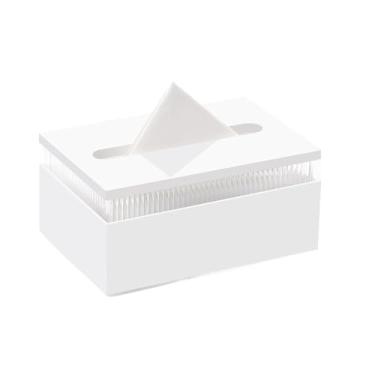 Imagem de Dispensador de papel de guardanapo retangular moderno para casa de banho cómoda escritórios caixa de lenços de carro suporte de mesa (branco)