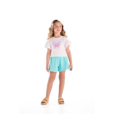 Imagem de Conjunto Blusa Borboleta Short Laise Quimby-Feminino