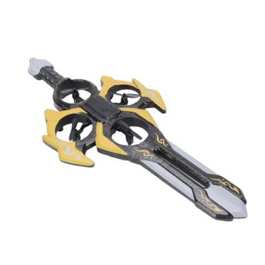 Imagem de Asixxsix Voando Espada RC Avião, Brinquedo voador de controle remoto de reconhecimento de luva inteligente com 360 ° Flip e luzes LED, para crianças adultos, de voo de 120m (Amarela)
