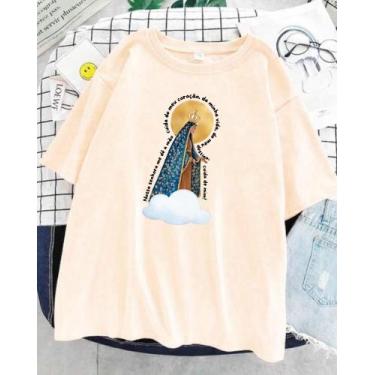 Imagem de Camiseta Nossa Senhora Aparecida Cuida De Mim Aesthetic Unissex - Snek