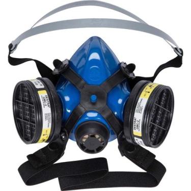 Imagem de Respirador Semifacial com 2 Cartuchos Para Vapores Orgânicos e Gases Á