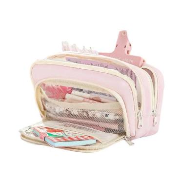 Imagem de Estojo De Lápis Kawaii De Grande Capacidade Com Múltiplas Camadas Para