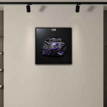 Imagem de Quadro 3D Decorativo Helmet Capacete Fórmula 1 50X50 Lewis Hamilton 2019 G53 - Gran Belo
