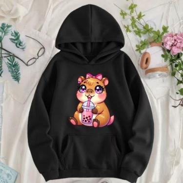 Imagem de Moletom Canguru Infantil Estampa Capivara Suco 1031 Estiloso Casual Mo