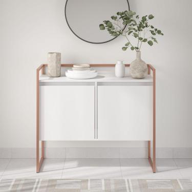 Imagem de Buffet Industrial Para Sala Irlanda Branco Cobre