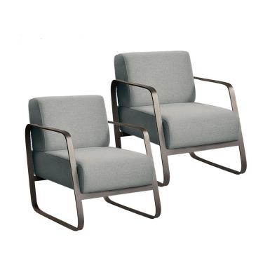 Imagem de Kit 2 Poltronas Mumbai em Madeira de Eucalipto Movellu Home