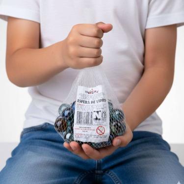 Imagem de Bolinha de Gude Brinquedo Infantil Clássico Pacote com 40 Unidades