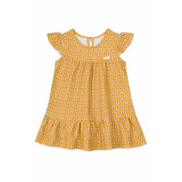 Imagem de Vestido infantil menina estampado Mundi Amarelo-Feminino