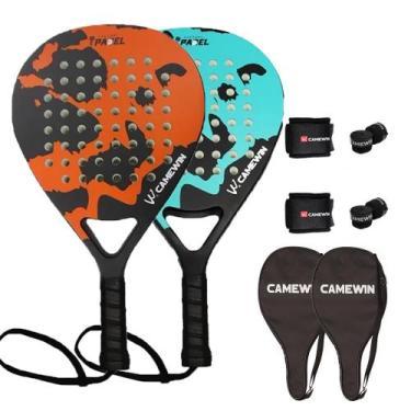 Imagem de Raquetes de praia CAMEWIN Carbon Fiber 2 PCS com acessórios