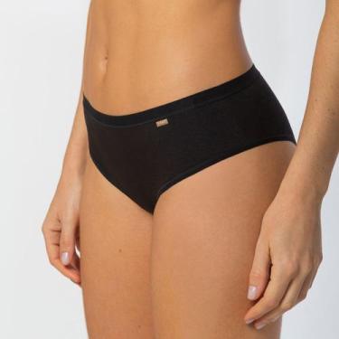 Imagem de Calcinha Loba Biquini Clássica em Algodão 40353-001, Preto, XXG