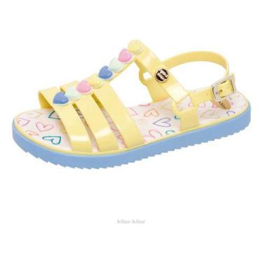 Imagem de Sandália Infantil Feminina Coração Multicolor moda confortável Miss Mi