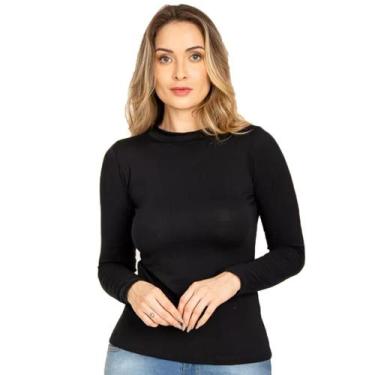 Imagem de Blusa LZT Gola Alta Lisa - 773, M, Preto