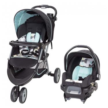 Imagem de Carrinho de Bebê com Cadeira para Carro Baby Trend EZ Ride com Posição de Reclinação Ajustáveis, Preto