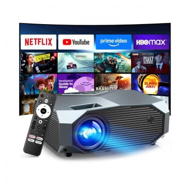 Imagem de Projetor Inteligente de Alta Luminosidade YOWHICK Netflix Oficial com WiFi 6 e Bluetooth 5.3, Projetor de Filmes 4K,YOWHICK