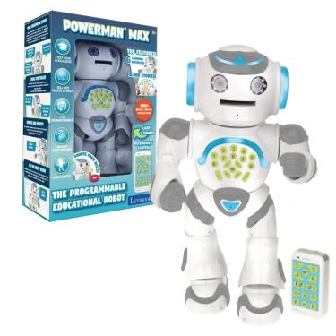 Imagem de Robô Programável Canta e Conta mais de 10 Mil Histórias para Crianças de 3 Anos ou Mais, LEXIBOOK ROB80EN, Branco