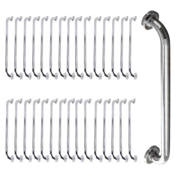 Imagem de Barra de Apoio Idoso Banheiro Alça 80cm Inox Kit 30 Uni Cadeirante Deficiente Acessibilidade Casa Hospital Segurança