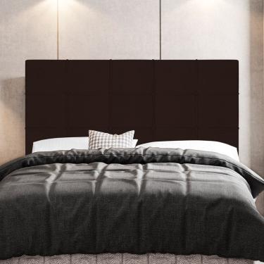 Imagem de Cabeceira Cama Box Casal Queen Size Leiria 160cm Corano Marrom - Abmaza