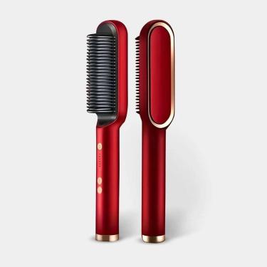 Imagem de Escova Pente Alisadora Profissional – Cabelo Liso, Rápido E Sem Frizz