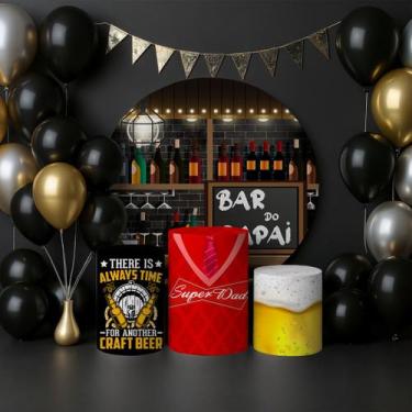 Imagem de Capas Painel Redondo Cilindros Decoração Dia dos Pais - Genérica