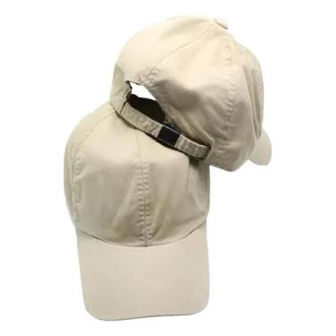 Imagem de Boné Bege Liso De Sarja Unissex Aba Curvada Com Regulagem Be - Congrat