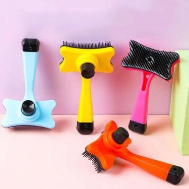 Imagem de Rasqueadeira Pet Escova Pente Massageador Desembaraçar Pelos Soltos Cã