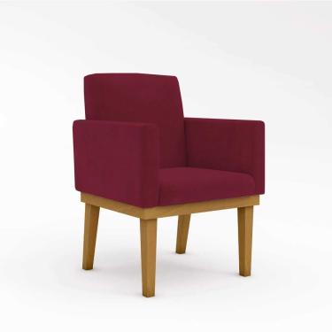Imagem de Poltrona Com Base Reforçada Cadeira Escritório  Recepção Marsala