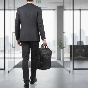 Imagem de Mochila Pasta Executiva Bolsa Transversal material sintético - Report 