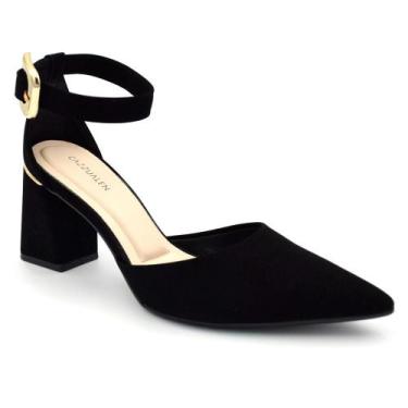 Imagem de Scarpin de Salto Bloco Feminino Cazzualen T7012-024, Preto, 35