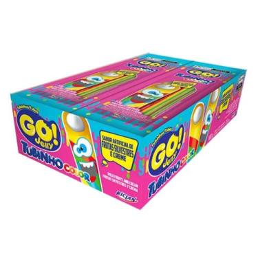 Imagem de Bala Tubinho Ácido Go Jelly Mini Frutas Riclan
