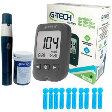 Imagem de Medidor De Glicose G-tech Vita Ultra Kit Glicemia Completo