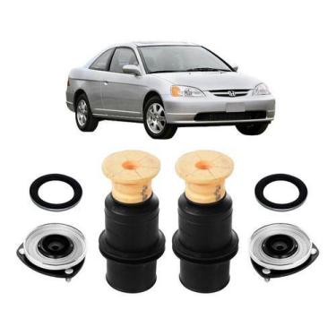 Imagem de 2 Kit Coxim Batente Amortecedor Dianteiro Civic 2003 2004 05 - QualyKi
