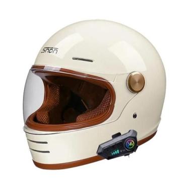 Imagem de Capacete De Motocicleta Retro Vintage Aberto Certificado DOT Para Pass