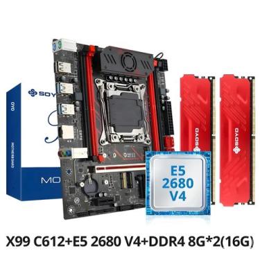 Imagem de Conjunto De Placa-Mãe Para Jogos SOYO X99 Chipset C612 CPU E5 2680 V4 