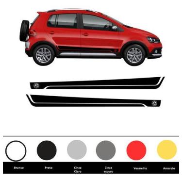 Imagem de Kit 2  Adesivo Carro Cross Fox Faixas Laterais Compatível - onl