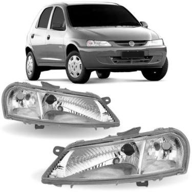 Imagem de Par farol celta 1999 2000 01 02 03 04 2005 2006 cromado - BBS BIBAS ZE