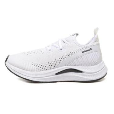 Imagem de Tenis Feminino Esportivo Nylon Respiravel Running Corrida Caminhada Solado Alto Cadarço...