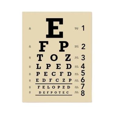 Imagem de Pôster Gráfico De Teste De Visão Snellen, Quadro De Optometria, Pintur