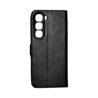 Imagem de Capa Carteira P/ Infinix Hot 60/60i Capinha Estojo Protetora Cor:Preto