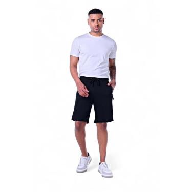 Imagem de Bermuda Masculina Moletom Com Bolso Zíper Frontal-Masculino