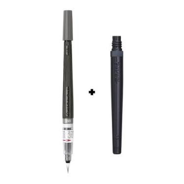 Imagem de Caneta Brush Pentel Aquarela + Refil Cinza
