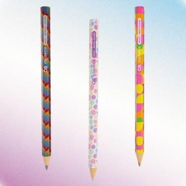 Imagem de Kit 03 Lápis de Cor Colorcis Multi Cores Múltiplas Tamanho Big Jumbo -