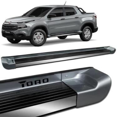 Imagem de Estribo Lateral Fiat Toro 2016 a 2021 Alumínio Prata Billet Personaliz