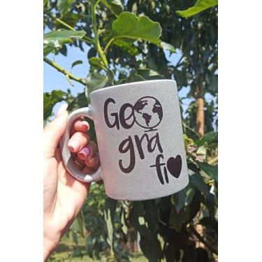 Imagem de Caneca glitter de Geografia - Live