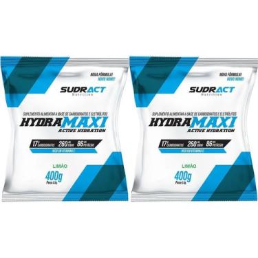 Imagem de Kit 2X Hydramaxi Isotônico em Pó - 400g Refil Limão - Sudract Nutritio